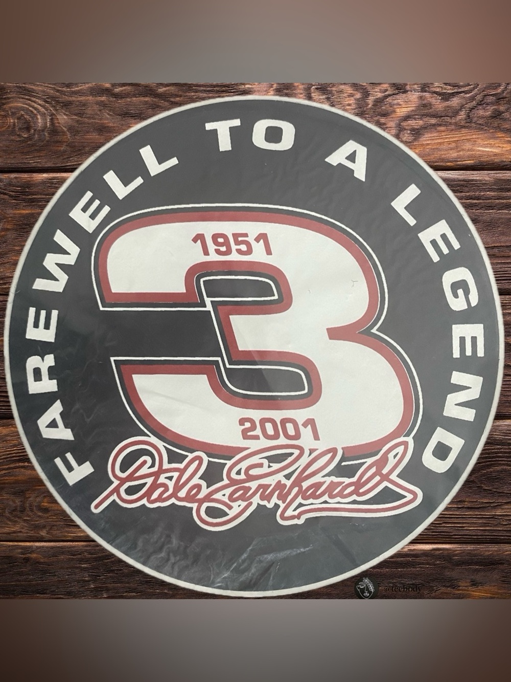 Vtg Dale Earnhardt #3 Farewell To A Legend Decal Sticker 2001 NWT 6"